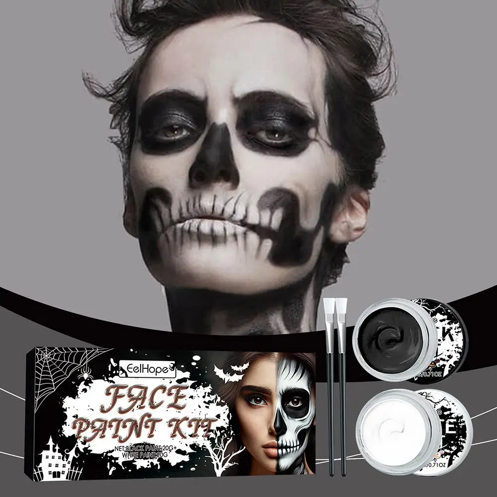 Halloween Make-up Kit Professionele Gezicht Lichaamsverf Spooktaculaire Make-up Spatel Wax Schurft Schilderen Spooky Fake Wond Kit Litteken F1X8