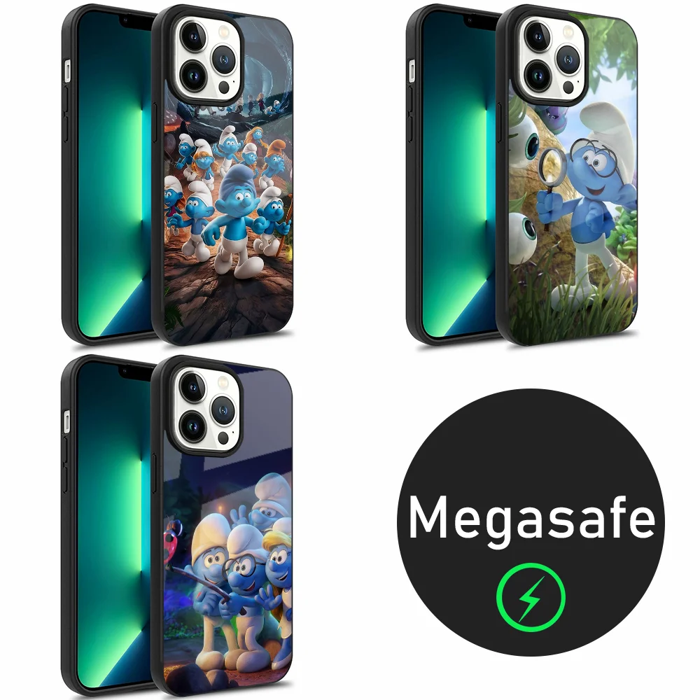 Movie The S-Smurfs-S Phone Case For iPhone 16,15,14,13,12,11,Plus,Pro,Max Mini Magsafe Magnetic Wireless Charging