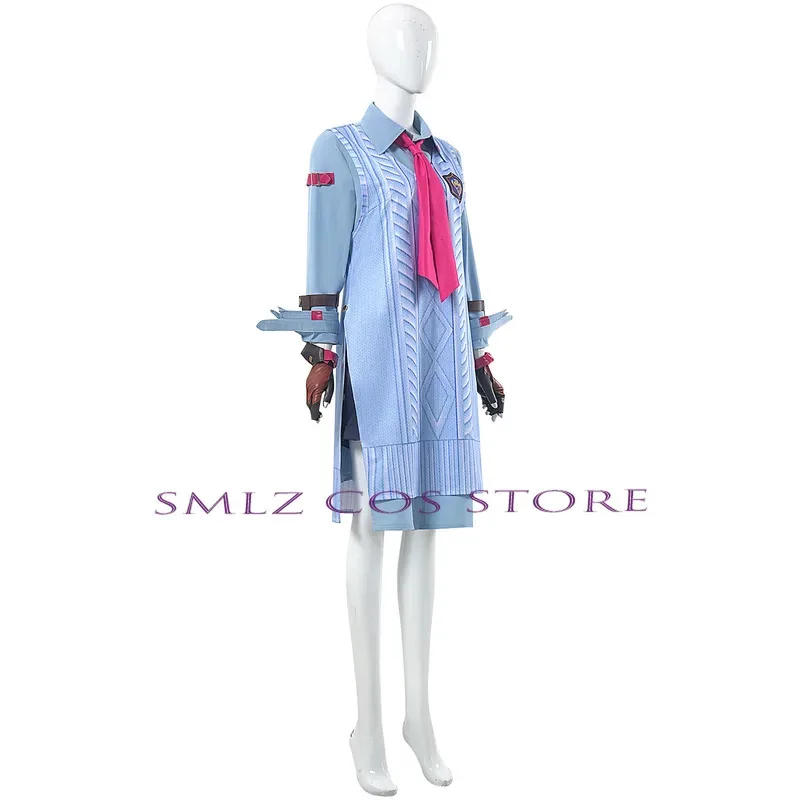 CyAsuka Kazama Cosplay Game Tekken 8 Kostum Wanita Seragam Panjang Celana Pendek Dasi Pakaian Setelan Pakaian Pesta Halloween untuk Wanita Anak Perempuan