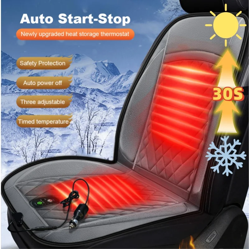 12-24V Universal Heated Car Seat Cover Fast Car Seat Heater Household  Heated Car Seat Protector 30W Seat Heating Cover Cushion