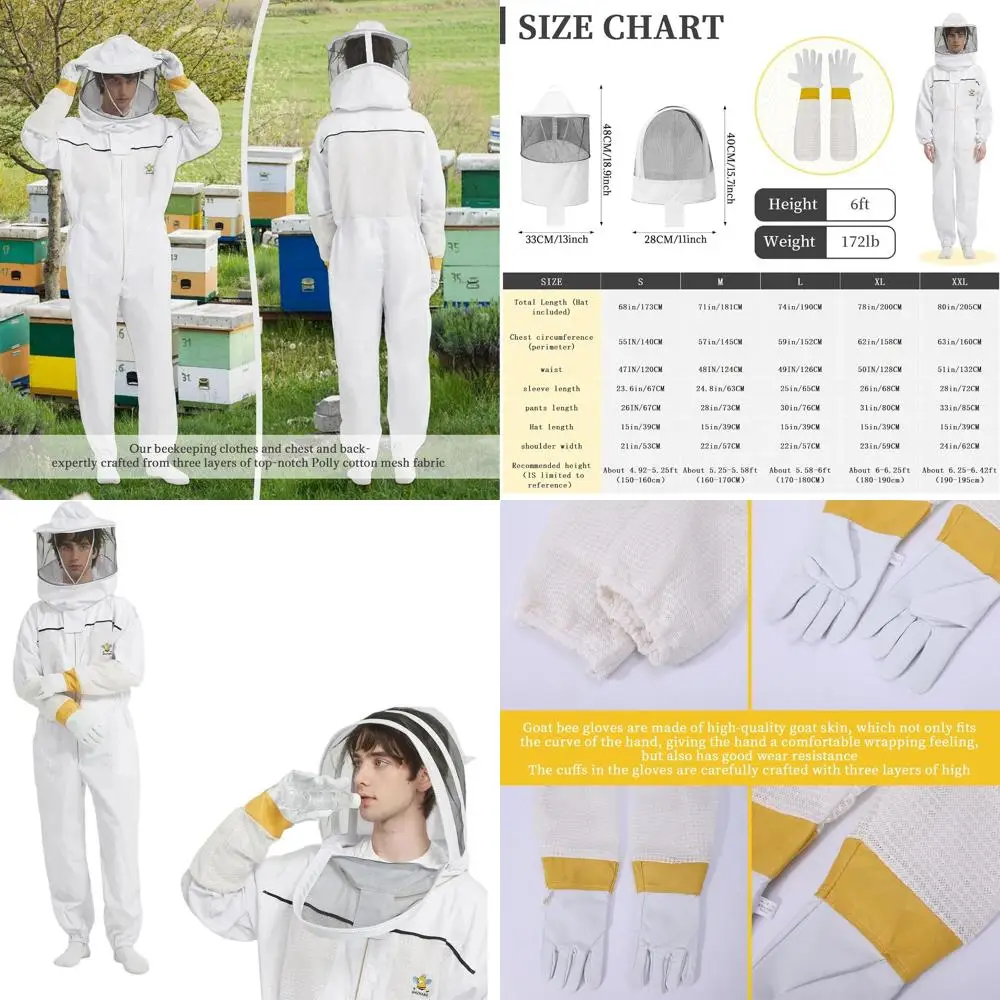 

Вентилируемый костюм для мужчин и женщин с перчатками и двойными капюшонами