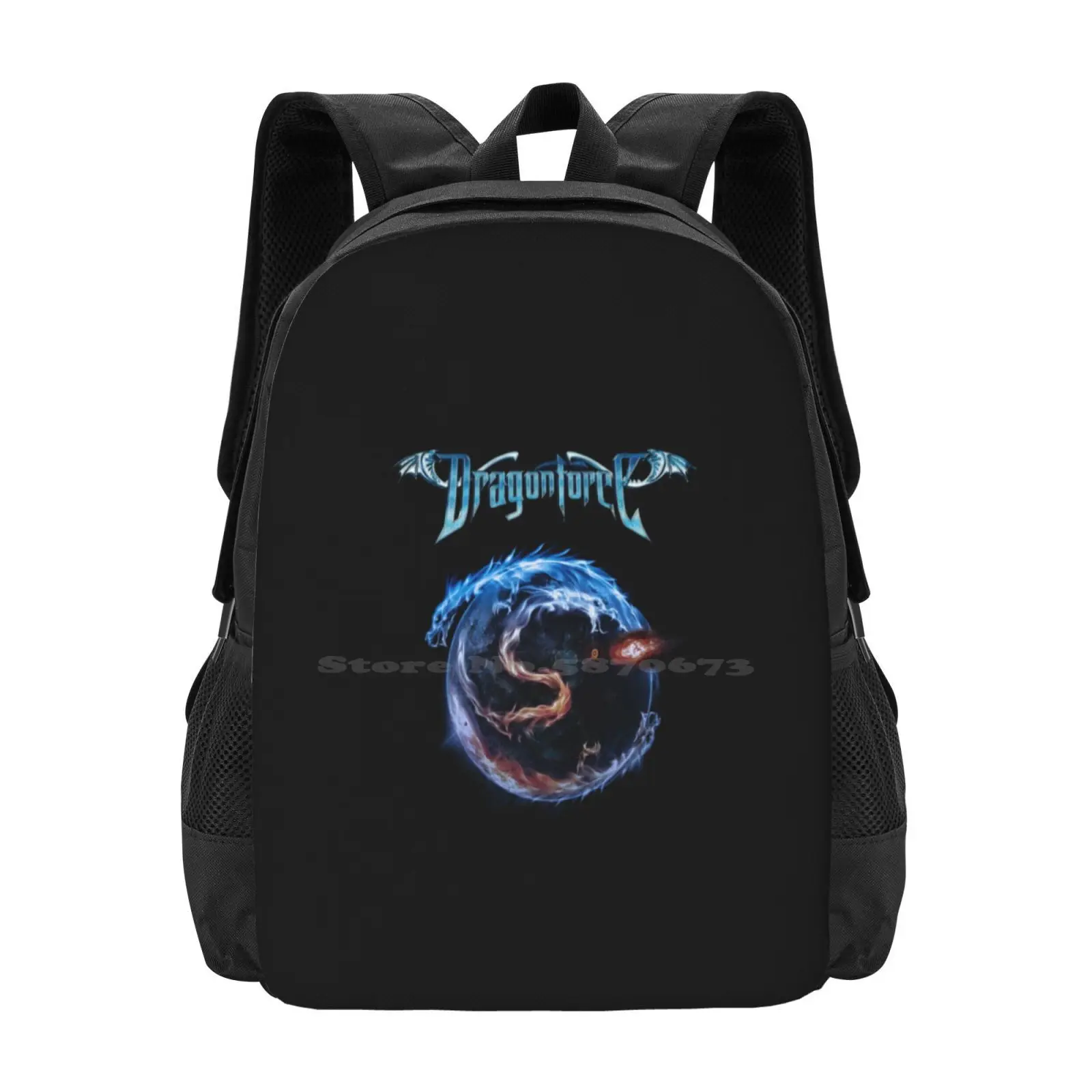 New Art Logo Dragonforce Band Genre : Metal Pattern Design Bagpack School Bags New Art Logo Dragonforce Band Sesil12 Genre Metal