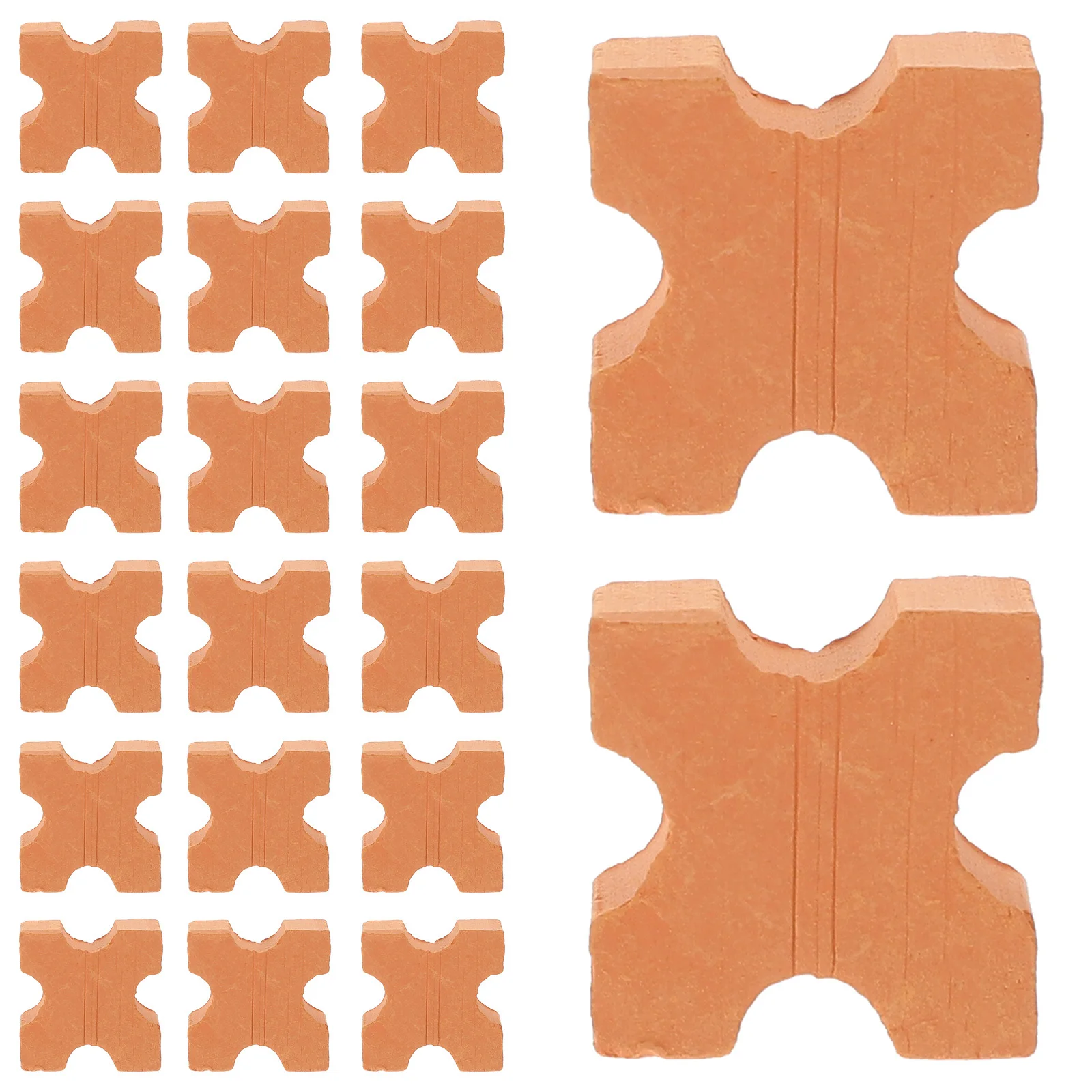 50 قطعة من الطوب الصغير لتقوم بها بنفسك كائنات مصغرة استخدام متعدد الاستخدامات لمشاريع المزرعة في الحديقة نماذج مصغرة من الطوب الصغير #3