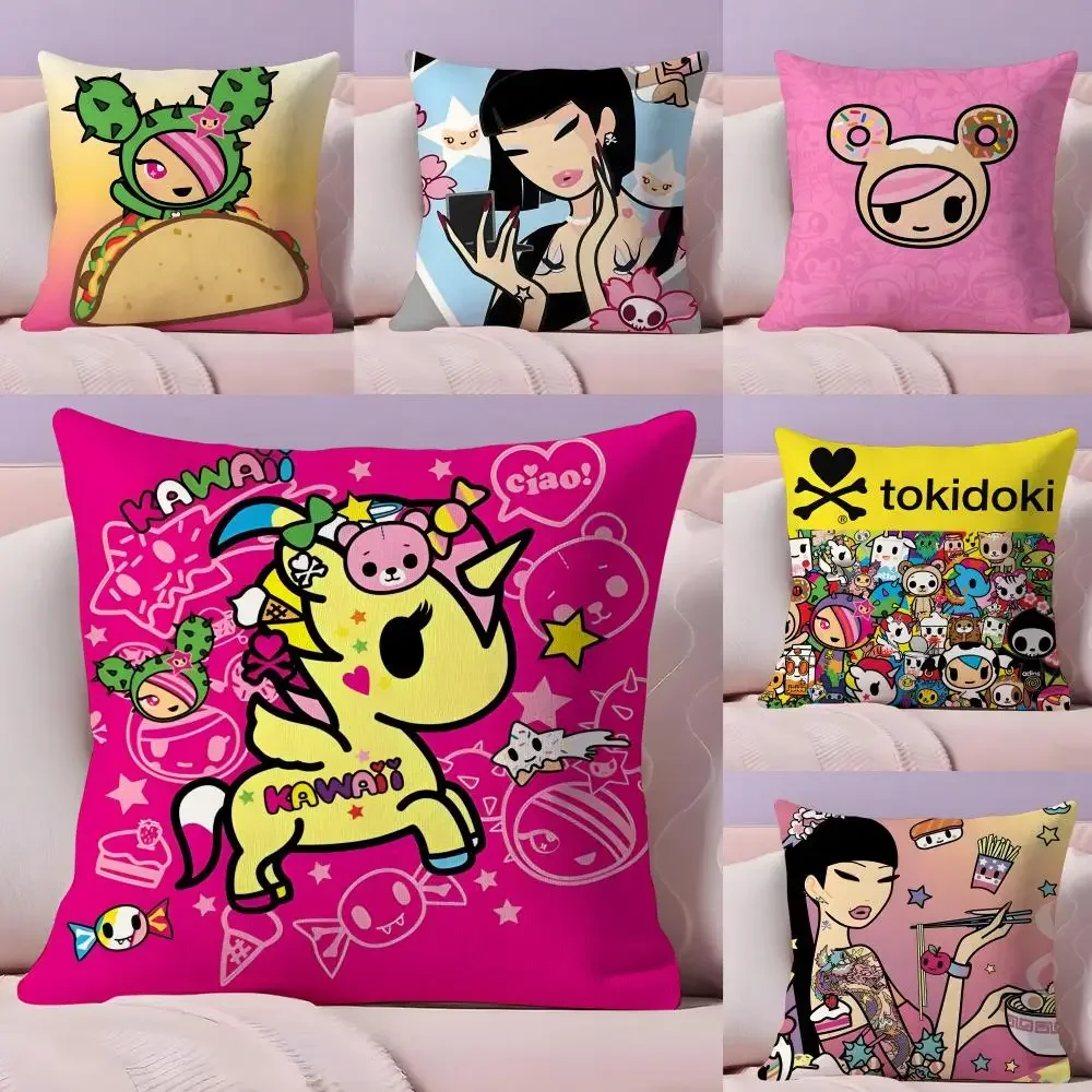 T-tokidoki Anime Pillow Case Pillow Case Plush Fabric Soft Double Sided Print Home Sofa High Quality Cushion