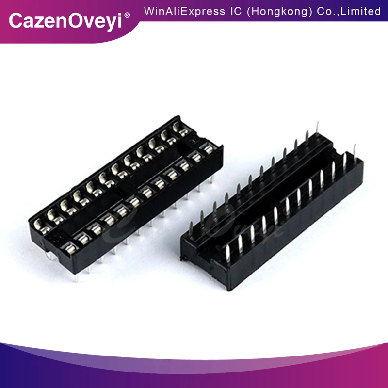 

10piece IC socket integrated block in-line DIP single-chip microcomputer chip flat foot base sub 24P narrow