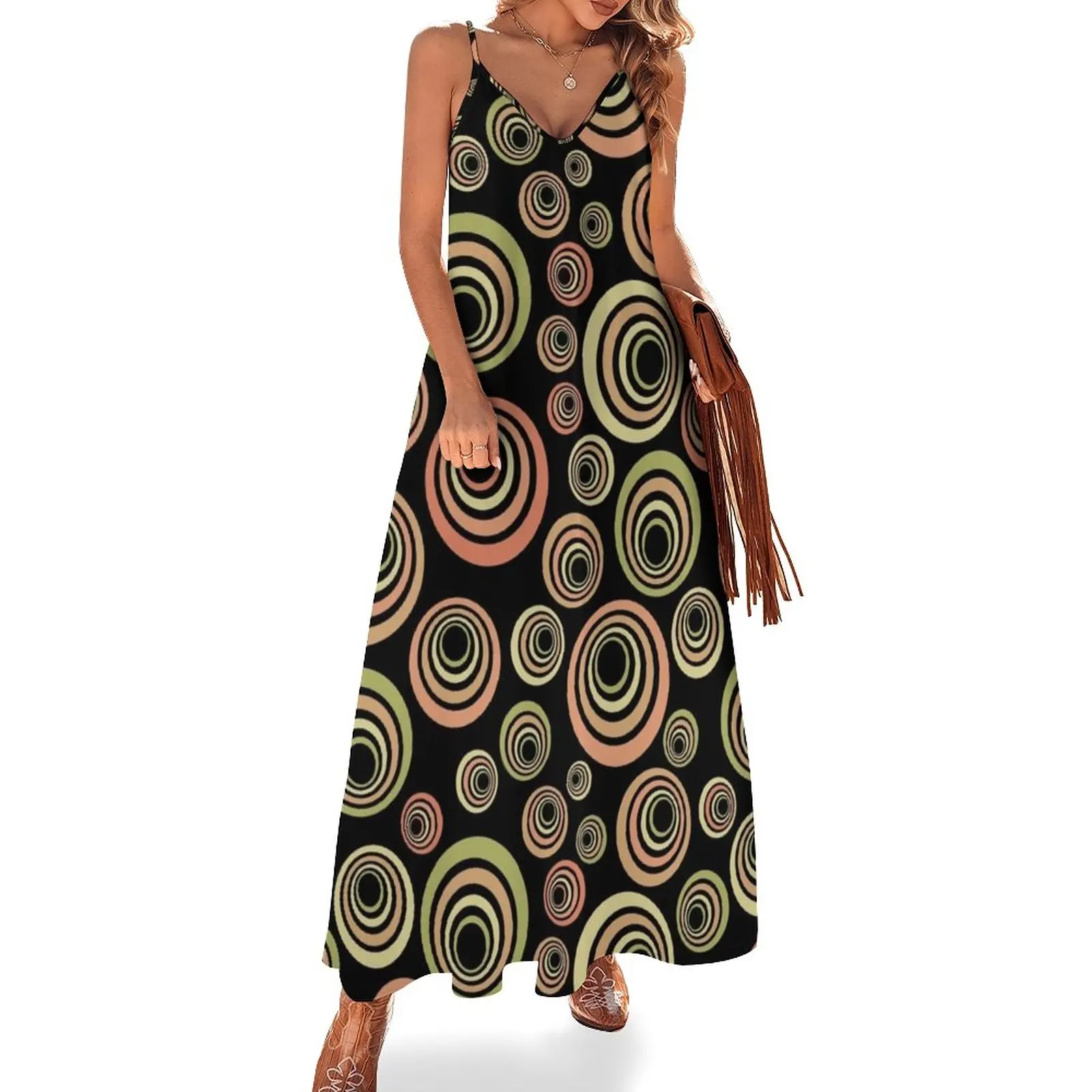 

Groovy 60's Sleeveless Dress summer dress Evening dresses elegant and pretty women's dresses women dress