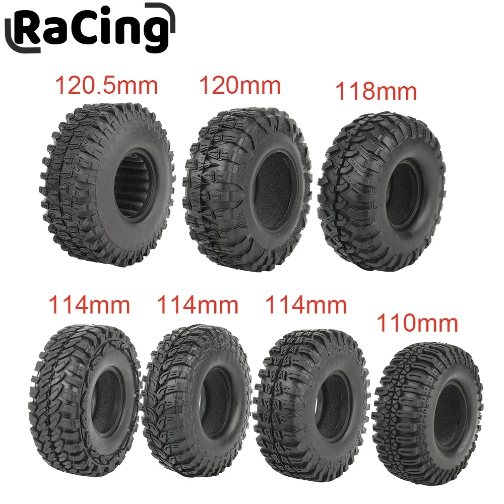 RC Rock Crawler 1.9Inch Tires 110-125mm Tyre For 1/10 RC4WD D90 D110 AXIAL SCX10 II III CAPRA TRAXXAS TRX-4 TRX-6 RGT 1.9