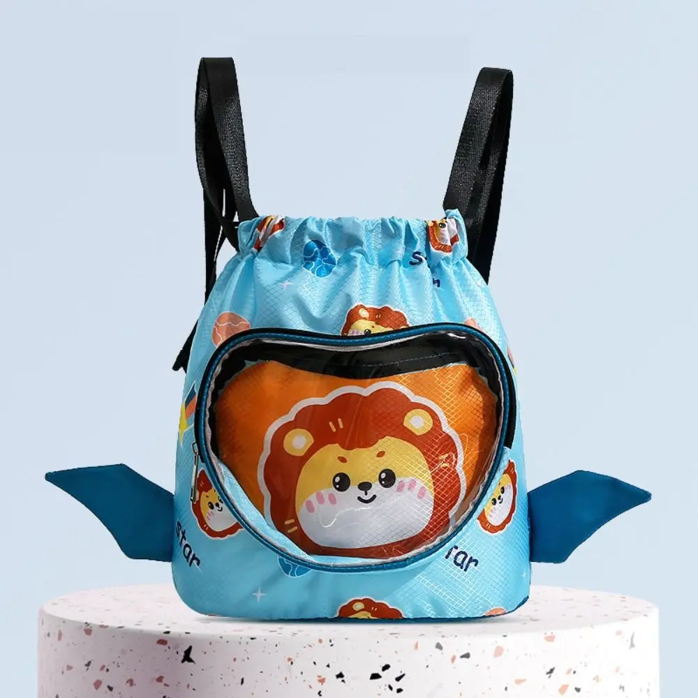 New Cartoon Swimming Bag Drawstring Wet and Dry Bag Storage Bag Large Capacity Storage Pouch Backpack Kid