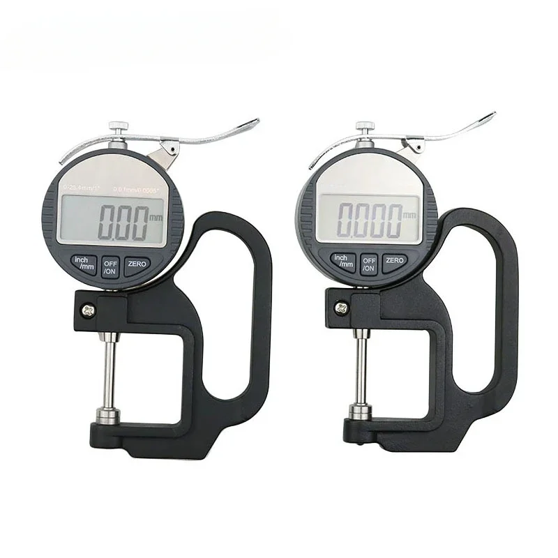 0-12.7mm/25.4mm Electronic Percentage Thickness Meter Precise Electronic Micrometer Digital Thickness Gage Gauge 0.01 Ranage