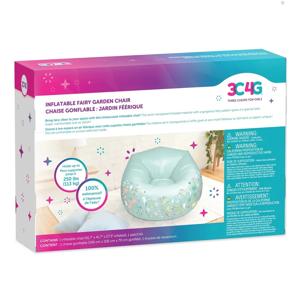 كرسي حديقة خرافية قابل للنفخ للأطفال مقاوم للماء محمول مريح للجلوس توين سهل النفخ ديفليت تصميم غريب الأطوار فكرة هدية رائعة #3