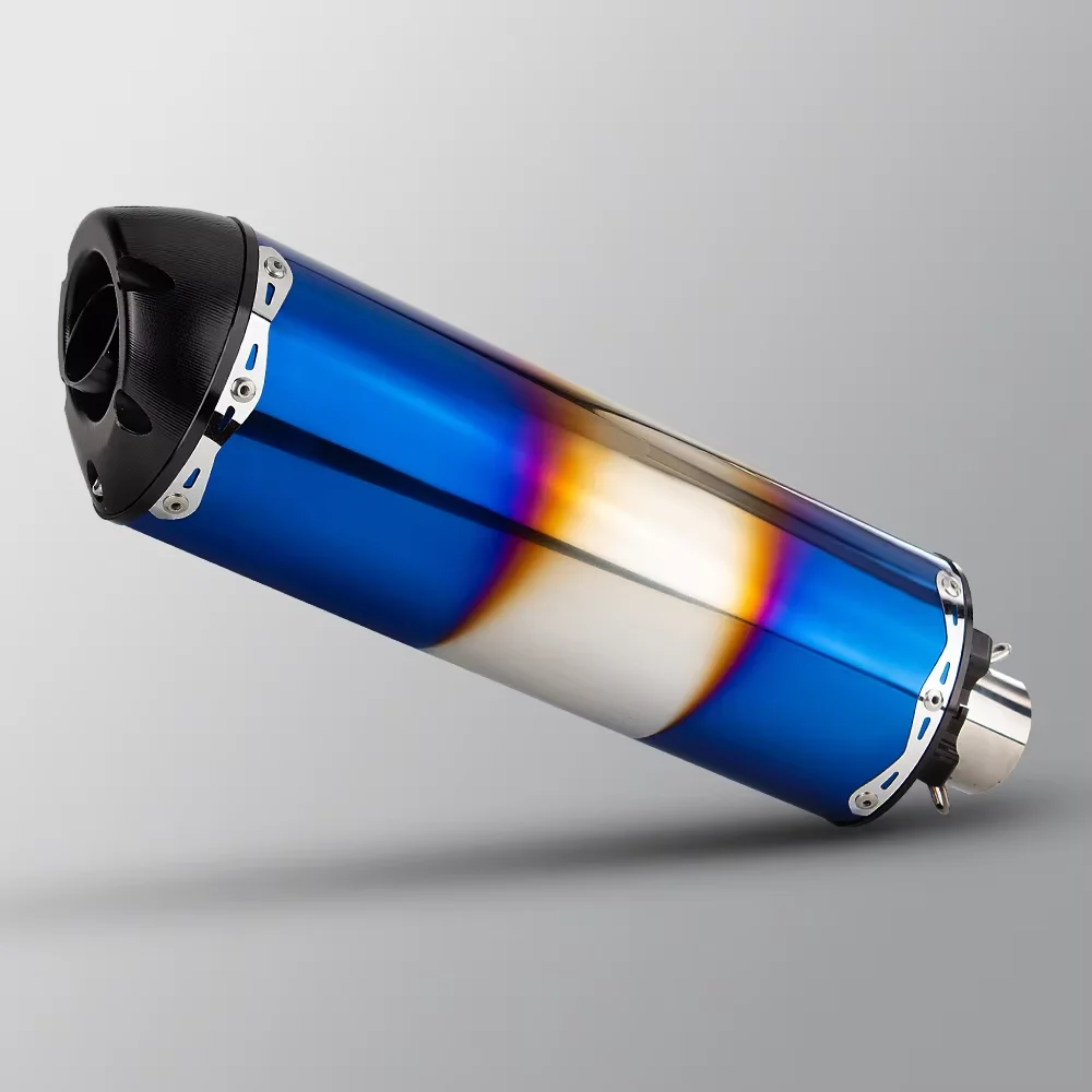 

Универсальный мотоциклетный выхлопной хвостовой трубы 51 мм, синий глушитель для Yamaha Tmax530 Gsxr125 Mt07 Duke390 790ADV rebel300 gsx8r