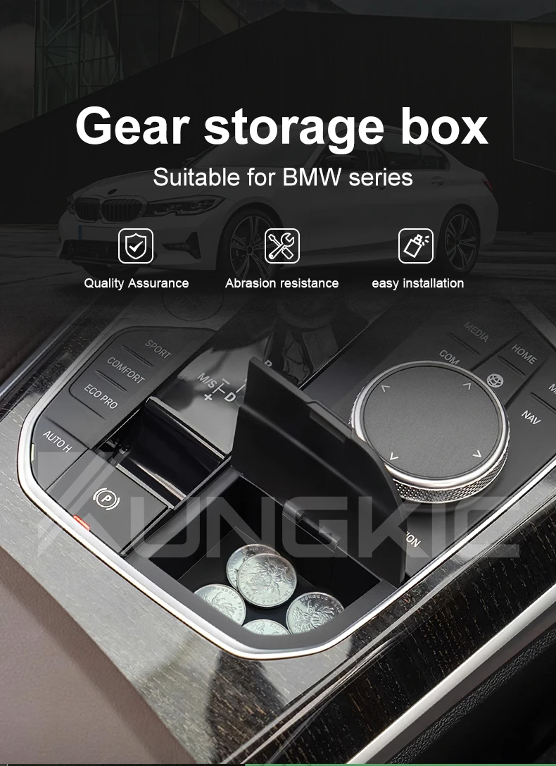 Storage Box For BMW G20 F40 G01 G05 G26 G02 G07 G06 F44 3 Series 4 Series X3 X5 X7 i4 LHD Modification Console Gear Shift Easy