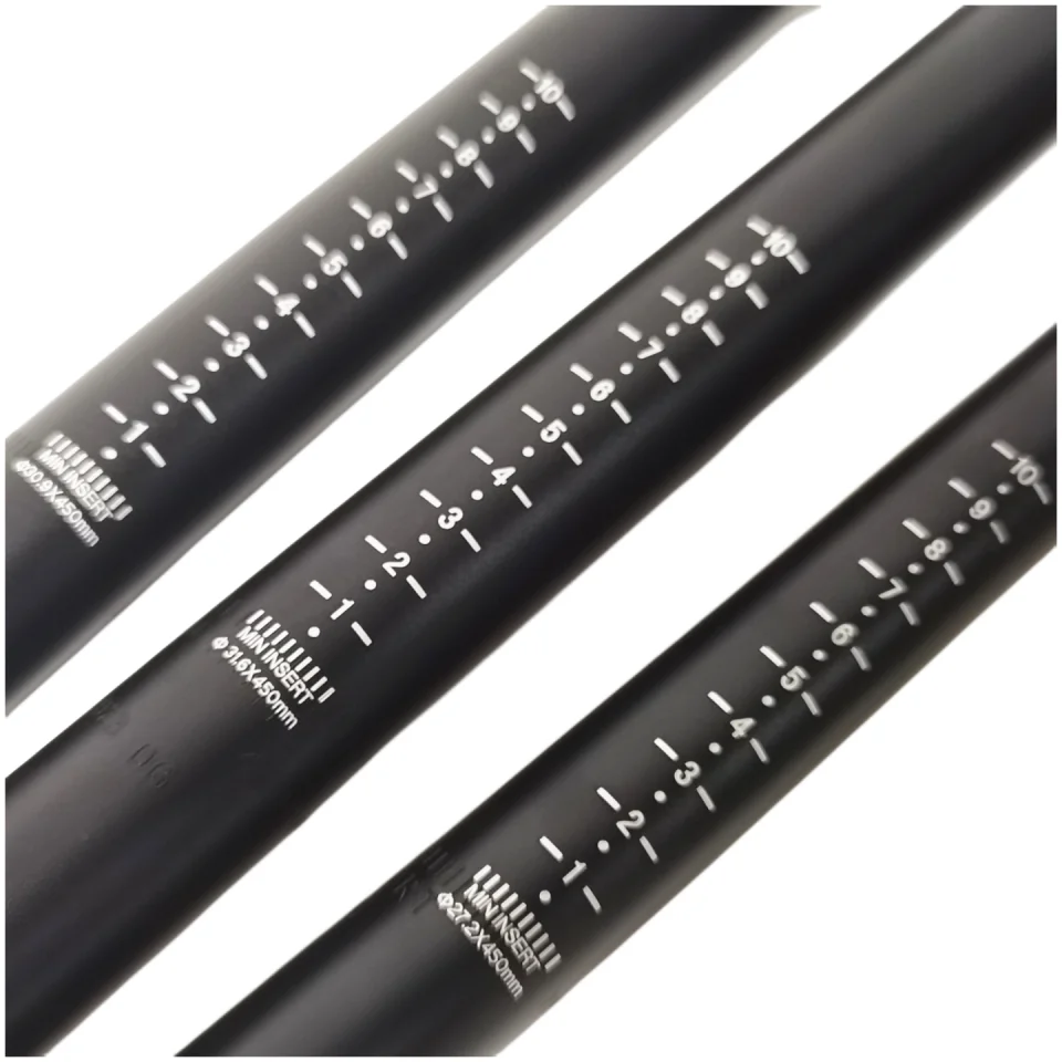 Fahrradsattelstütze 27,2/30,9/31,6mm Schwarz, 450mm Länge MTB Rennrad Sattelrohr Ersatzteile – Detail 11