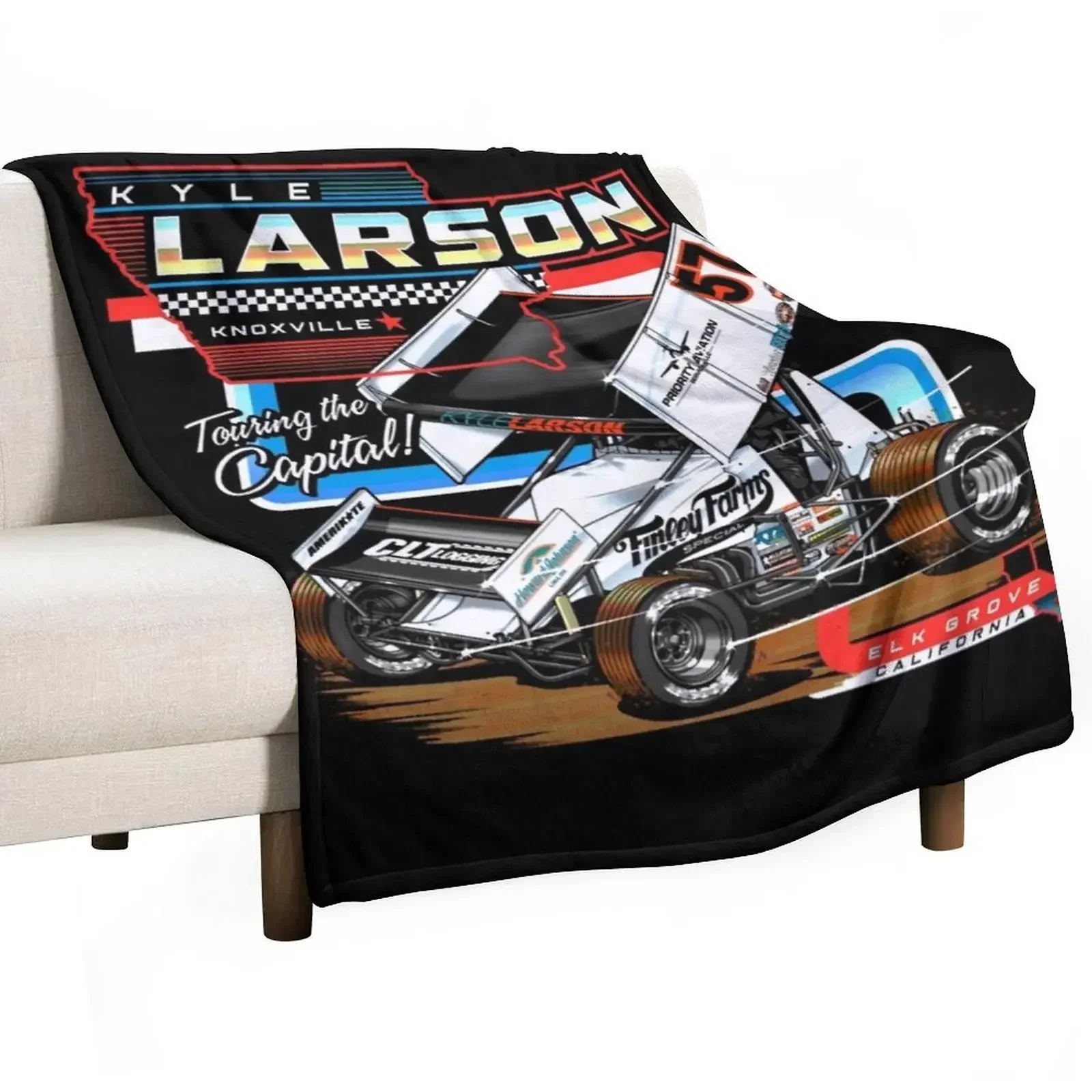 KYLE LARSON 12, Kyle Larson Throw Blanket Decorative Throw Decorative Beds Hairy decorative Blankets