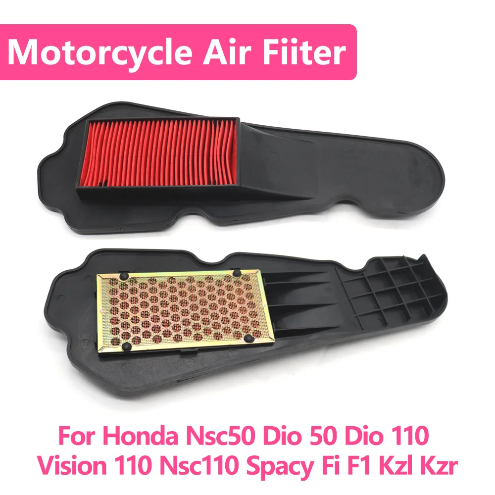 

For Honda Nsc50 Dio 50 Dio 110 Vision 110 Nsc110 Spacy Fi F1 Motorcycle Air Filter Intake Cleaner Element Component Accessories