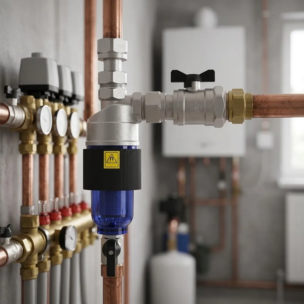 For Wall Hung Boiler Magnetic Filter Designed for Integration into Existing Heating Pipework Without Modification