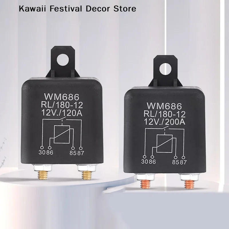 【K】DC 12V 24V 100A 120A 200A WM686 Relay 4 Pin Normal Open Car Starter Relay For Battery ON/OFF Split Charge Relay Switch