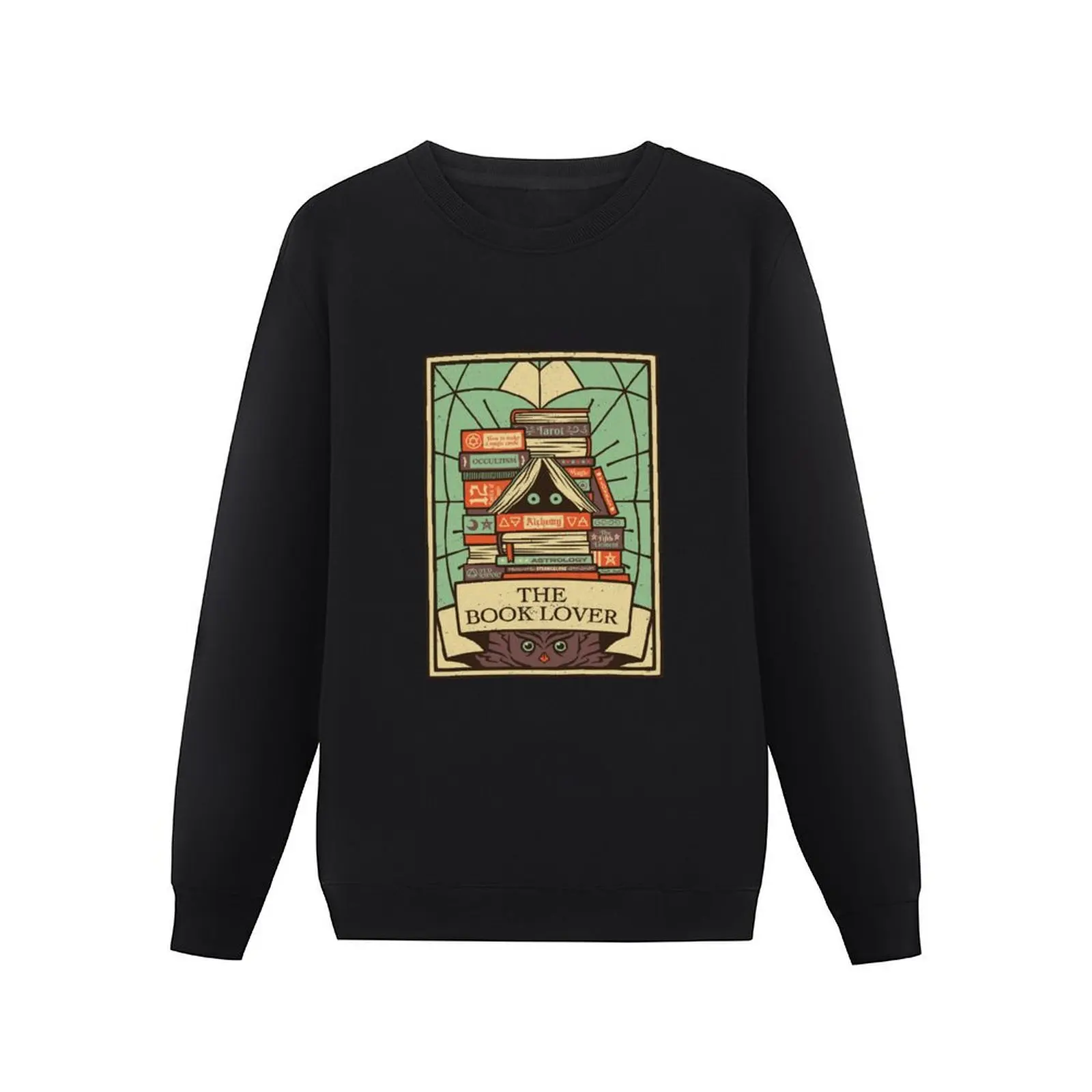 The Book Lover Tarot Card by Tobe Fonseca Pullover Hoodie streetwear men men's sweat-shirt graphic t shirts men men sweatshirt