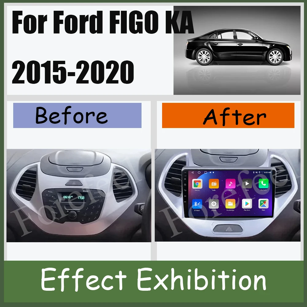 Android 15 For Ford FIGO KA 2015-2020 Auto Stereo Multimedia Wireless Video Radio Carplay DSP WIFI DVD