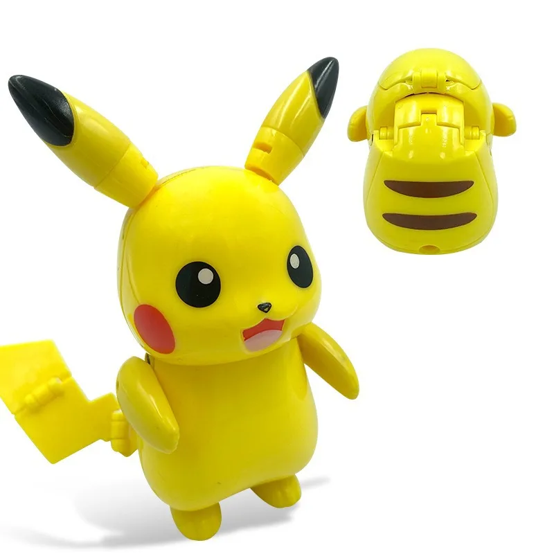 Pokemon Lucario Greninja Pikachu Charizard figura de acción de dibujos animados deformación Pokeball juguete PVC Anime muñeca modelo regalos de navidad