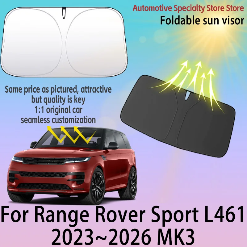 Для Range Rover Sport L461 2023 ~ 2026 солнцезащитный козырек на лобовое стекло, конфиденциальная занавеска, автомобильный тепловой солнцезащитный козырек, высокое качество, автоаксессуары Для Range Rover Sport L461 2023 ~ 2026 солнцезащитный козырек на лобовое стекло, конфиденциальная занавеска, автомобильный тепловой солнцезащитный козырек, высокое качество, автоаксессуары