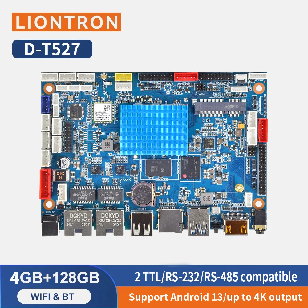 Liontron Open Source Allwinner T527 Development Board Super Quad-Core Cortex-A55 DDR4 RAM 4GB ROM 128GB Run Android Linux Core