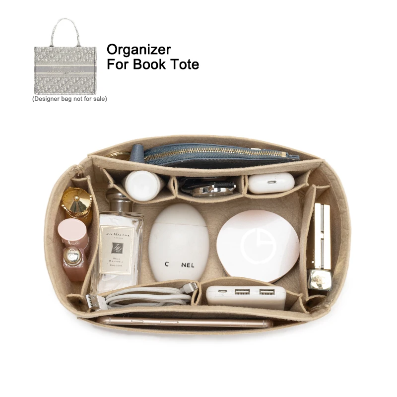 Purse Storage Insert Make Tassen, Vilten Tas Organizer Met Ipad Pouch, vrouwen Handtas Cosmetische Liner Tote Shaper Voor Boek Tote