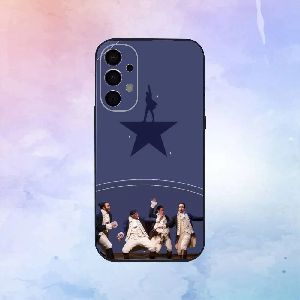 حافظة هاتف H-hamilton Musical Lyrics لهاتف سامسونج S25، S24، S21، S22، S23، S30، Ultra، S20، Plus، Fe، Lite، Note، 10,9,5G غطاء أسود