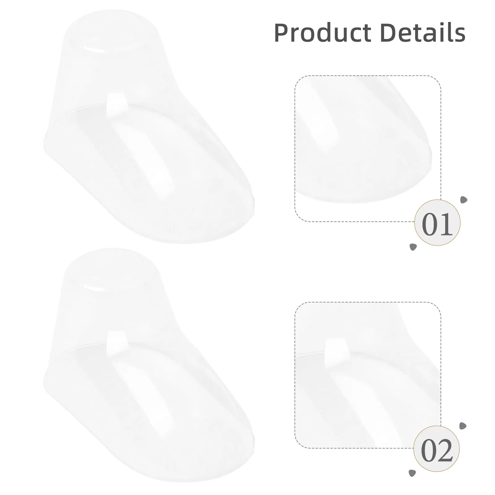 

100 шт. Прозрачные подставки-манекены для демонстрации носков и обуви младенцев, стильные держатели для поддержания формы обуви