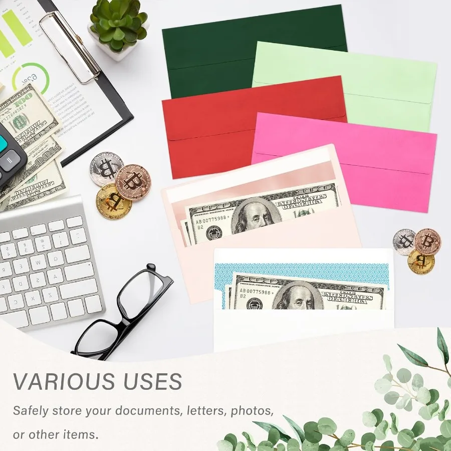 Confezione da 50 # 10 buste aziendali buste bianche autosigillanti per affari sicuri e spedizioni legali per ufficio, contatti, fatture con lettere