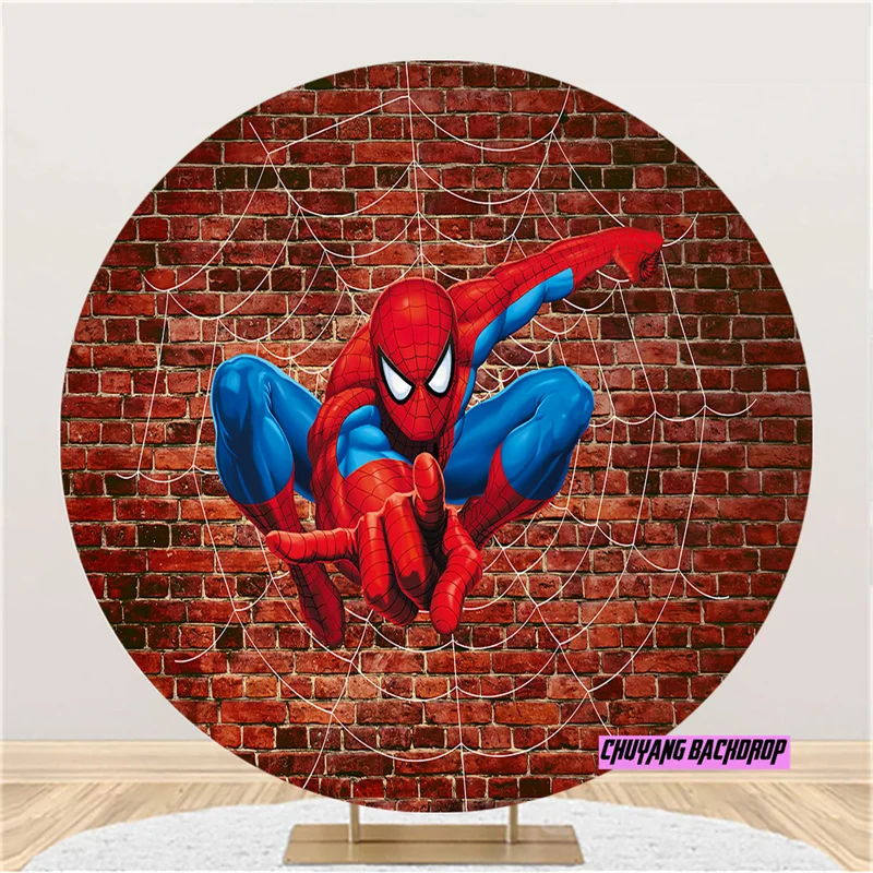 Boys Kids Superhero Spiderman Theme Birthday Backdrop Decoration Kids Boys Party Red Backgrounds Photography Studio Banner