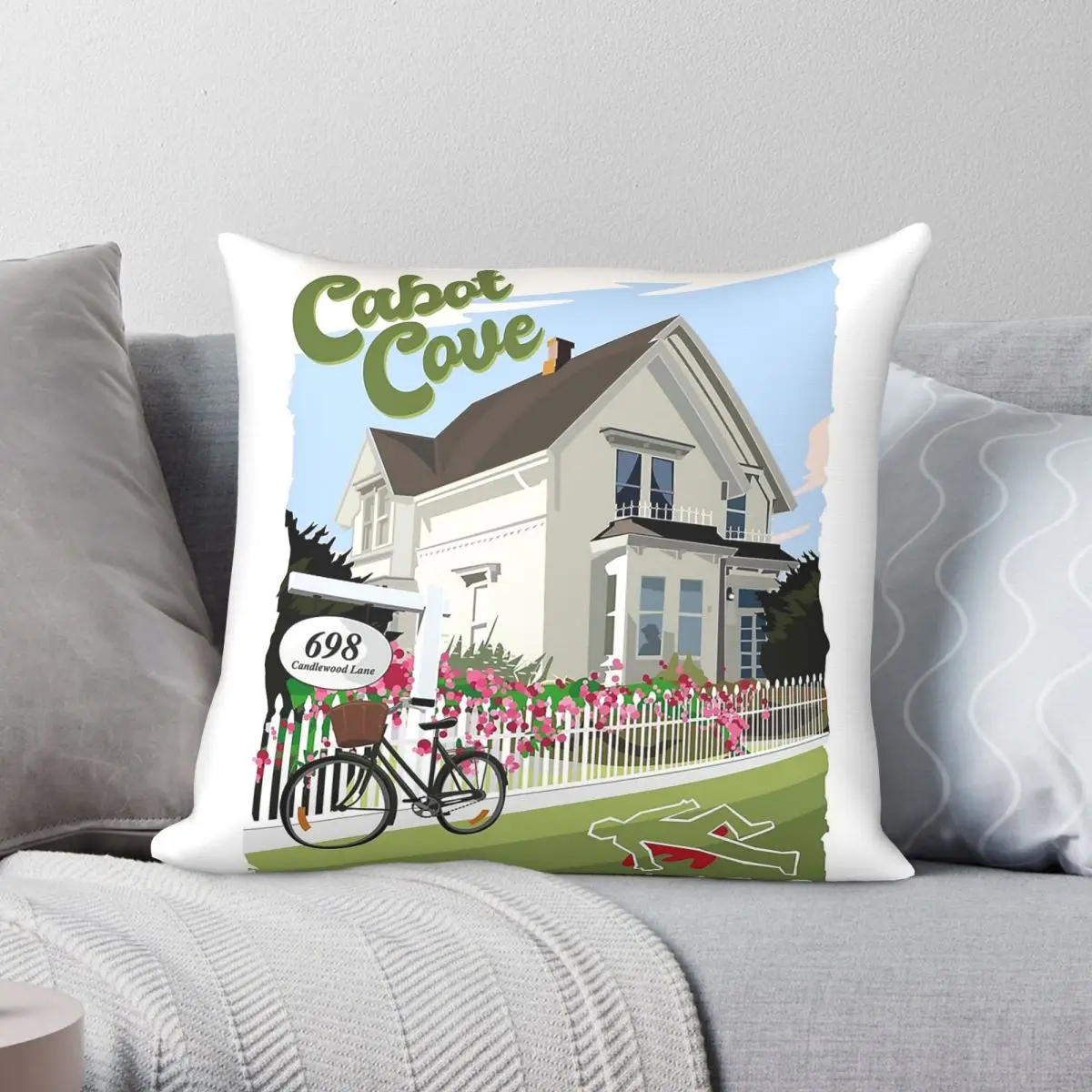 Murder She Wrote Cabot Cove Jessica Square Pillowcase Polyester Linen Velvet Printed Zip Throw Pillow Home Cushion Cover 45x45