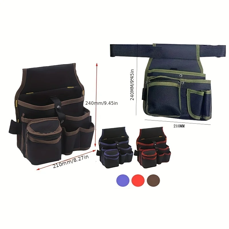 Multifunctional Tool Storage Bag Pouch Belt Hardware Electrician Toolkit Drill Waist Bag Wrench Screwdriver Tool Bags Organizer