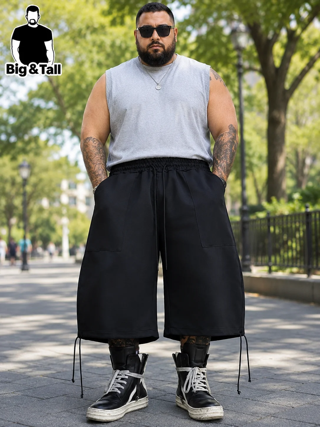 

plus Size Men's Wide Leg Casual Pants with Drawstring Anti-Wrinkle Comfortable for Daily Wear And Relaxed Style