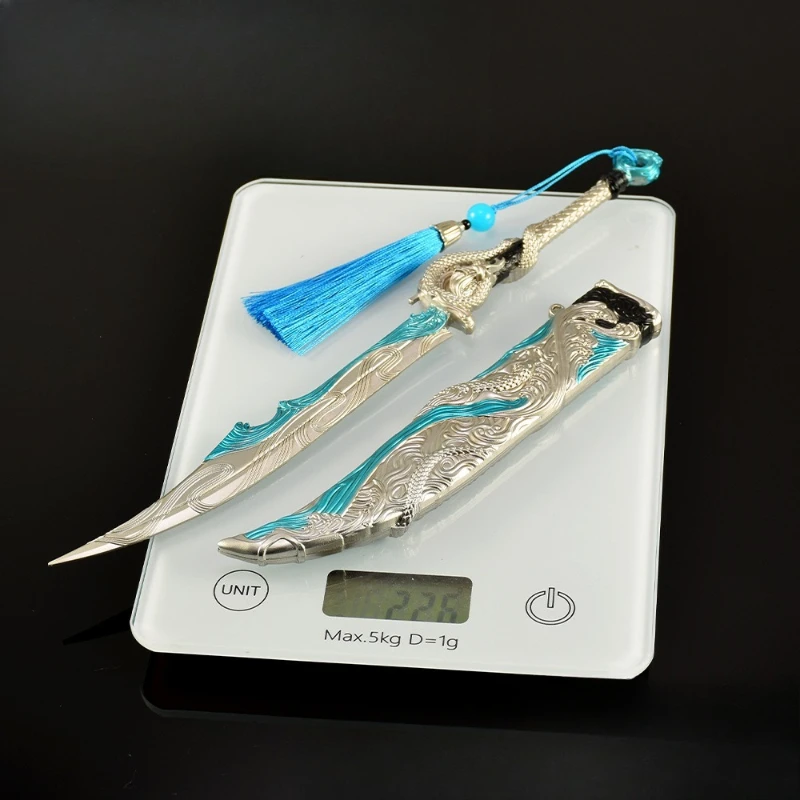 28 سنتيمتر/11.02in Naraka: Bladepoint لعبة الأجهزة الطرفية تحلق موجة سكين مع غمد نماذج الأسلحة اللعب السيوف الحرف المعدنية الأولاد الهدايا #5