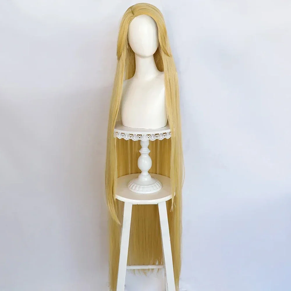 Nuovo film grovigliato Rapunzel Princess Cosplay parrucca ragazza bionda lunga diritta resistente al calore parrucche sintetiche per capelli Masquerade Dress Up