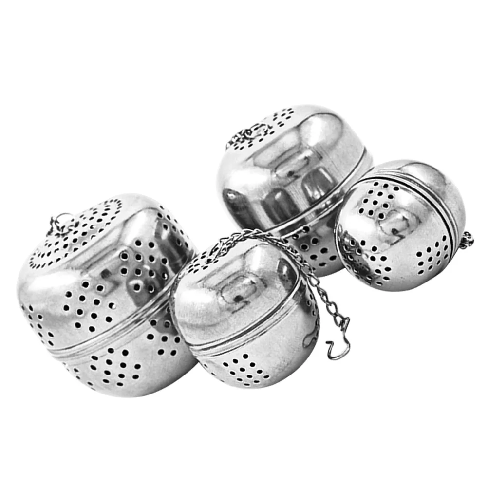 

4Pcs Seasoning Mesh Strainer Stainless Steel Hot Pot Filter Tea Strainer Kitchen Bar Supplies Design Practical