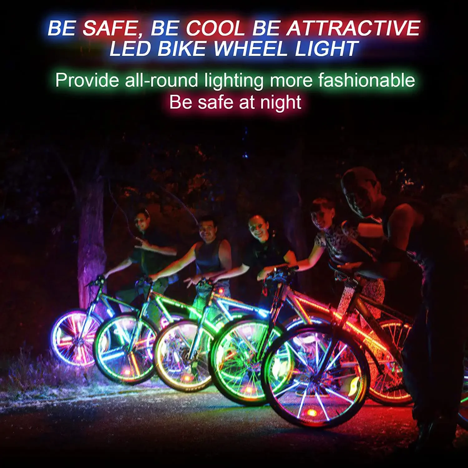 

Bike Tire Lights Wheel Spoke Light 3 Mode LED Waterproof Bike Safety Warning Easy To Install Bicycle Accessories with Battery