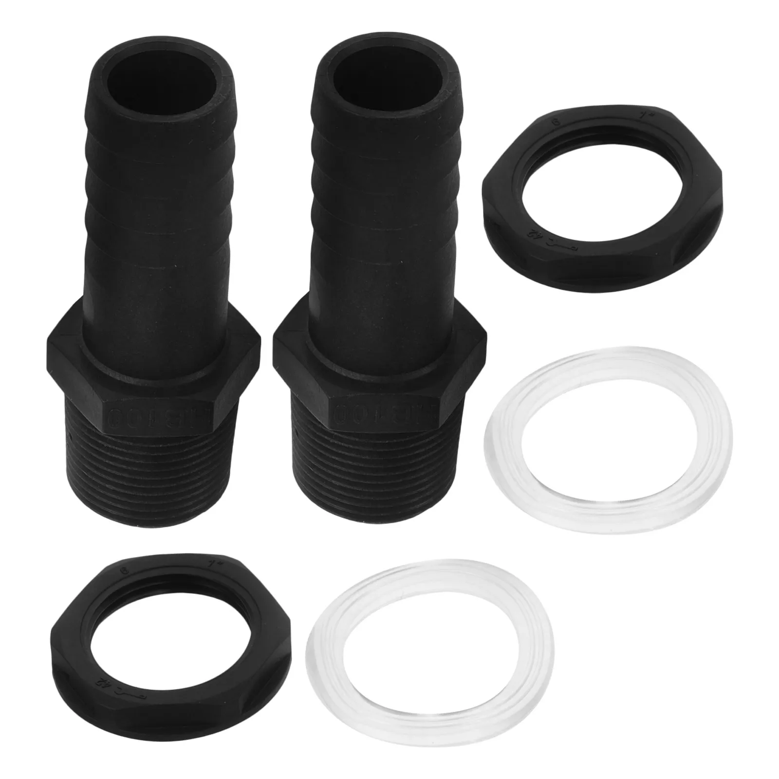 2Pcs External Thread Bucket Connector Set for Garden Hose Rain Barrels Tubs Pools Aquariums Water Tanks Heavy Duty Portable Flow