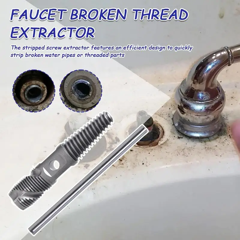 

Stripped Screw Extractor Faucet Removal Tool Double Head Remover 1/2in 3/4 Inch Bolts Screws Home Repair For Husband