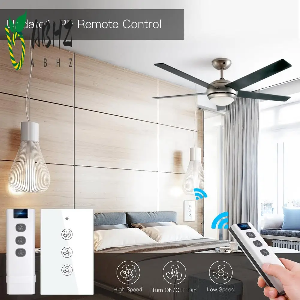 

ABHZ-интеллектуальный переключатель управления скоростью Smart Life/Tuya APP Remote Различное управление скоростью для Alexa и Google Home EU