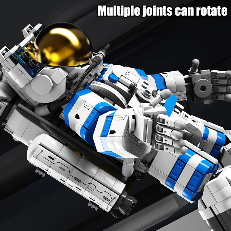 1568 Uds. Juguetes de bloques de construcción de astronauta modelo explorador espacial montar rompecabezas ladrillos juegos de juguetes para chico adornos de escritorio regalos