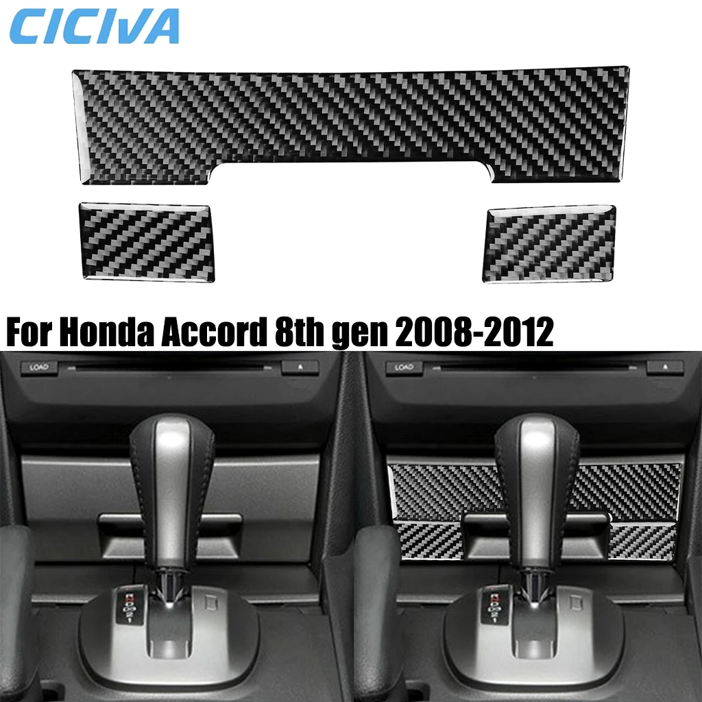 

For Honda Accord 8th Gen 2008-2012 Carbon Fiber Center Console CD Storage Panel Car Accessories Interior Cover Sticker Auto Trim