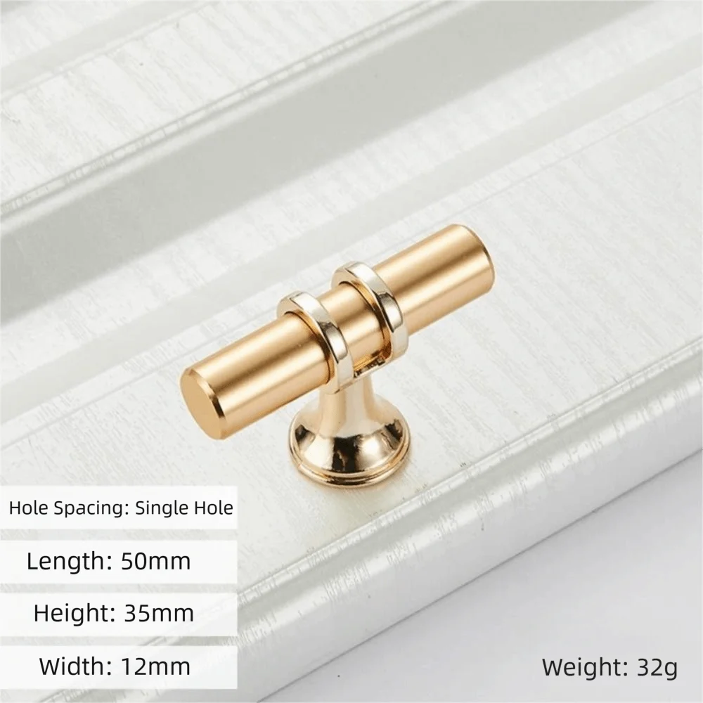 Zinc Alloy Cabinet Handles Gold Finish Black and Gold Drawer Pulls Furniture Hardware Ergonomic Door Handle Wardrobe