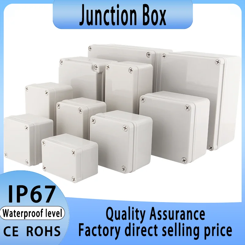 

AG Series Outdoor Waterproof Case ABS Wire Junction Box Waterproof Electronic Case IP67 Waterproof Project Custom Enclosure