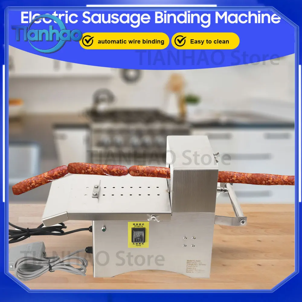 Automatic Electric Sausage Twisting Knotter Tying Machine for Sausage Binding and Linking Equipment 220V