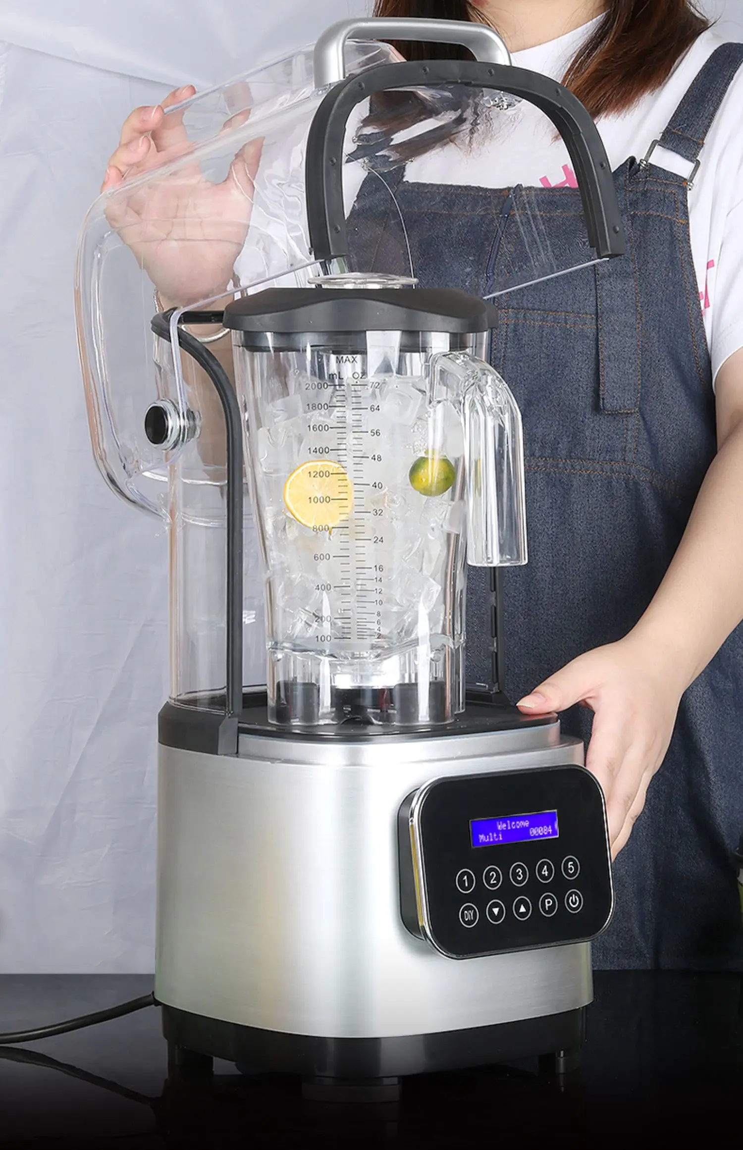 Soundproof Crushed Ice Slush Machine PC Glass Cover for Commercial Use