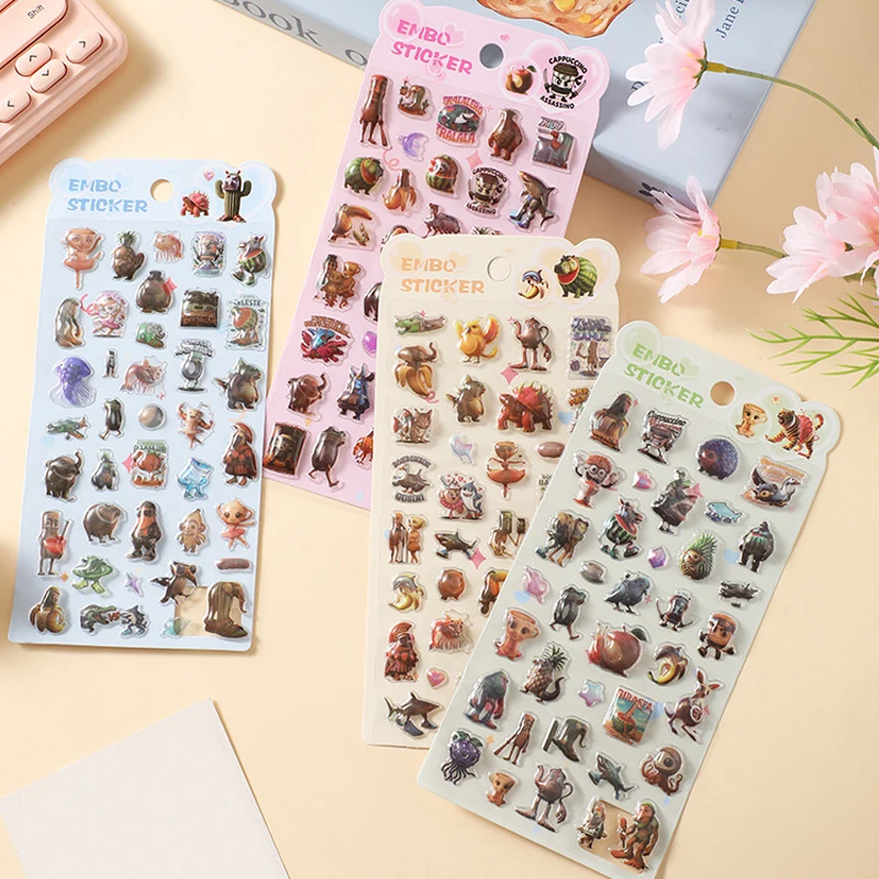 �y�Z�[�����z�C�^���A���u���C�����b�g 3D �����[�t�X�e�b�J�[ ���ۓ����f�J�[�� Tung Tung Tung Sahur �X�e�b�J�[ ���� DIY �X�N���b�v�u�b�N �y�C���g�f�J