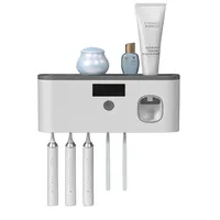 UV Sterilization Automatic Multifunctional Toothbrush Holder Toothpaste Dispenser Intelligent Wall-mounted Household Bathroom