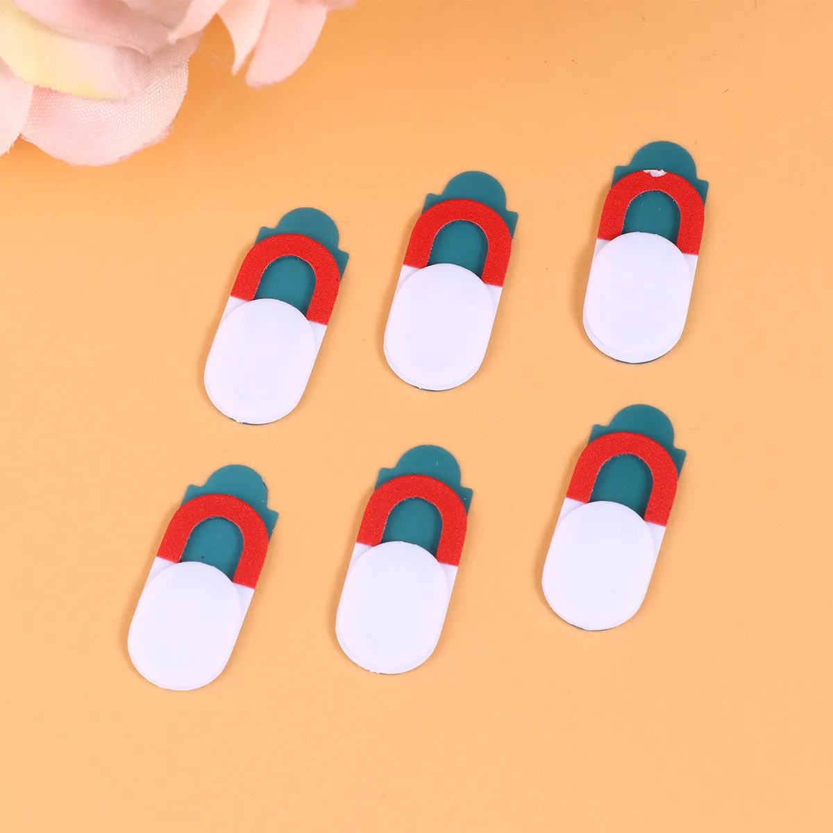 6Pcs Oval Webcam Cover Slider Privacy Protector for Computers Tablets Phones Easy Install No Damage to Lens Indicator Light
